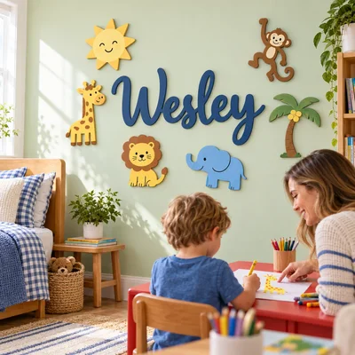 Personalized Wooden Nursery Name Sign