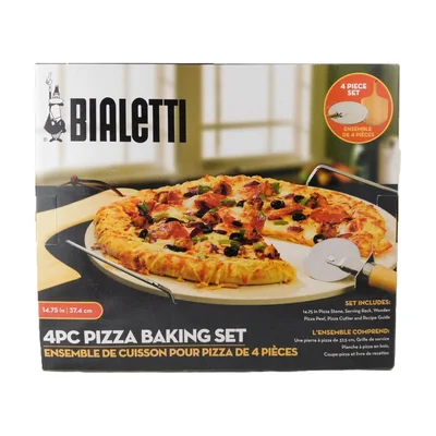 Bialetti Taste of Italy Pizzastein-Set, 4-teilig