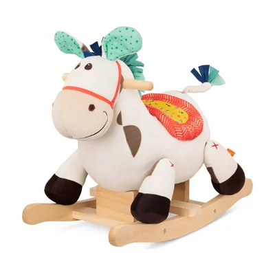 B. toys Rodeo Rocker Spotty Plush Rocking Horse