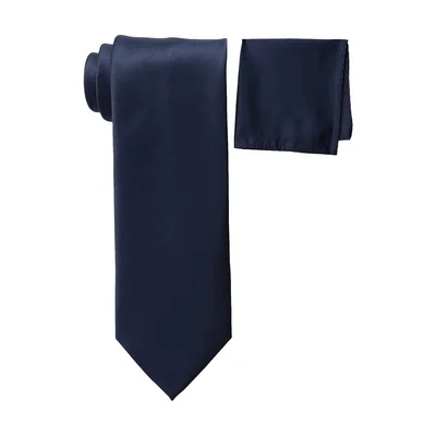 Baron Boutique Satin Silk Tie and Pocket Square Set