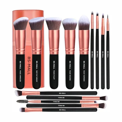 BS-MALL Make-up-Pinselset, 14-teilig, mit Etui