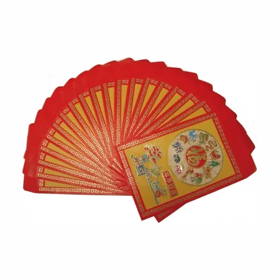 Feng Shui Import Zodiac Red Envelopes, 100-Pack