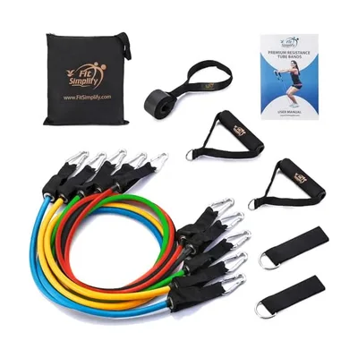Set di 12 elastici con maniglie Fit Simplify