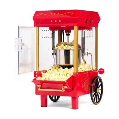 Nostalgia Vintage 2.5-Ounce Professional Tabletop Kettle Popcorn Maker, Red
