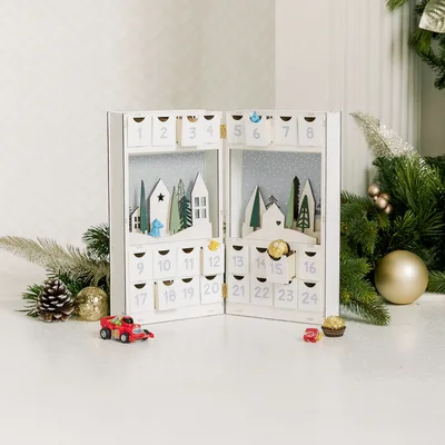BRUBAKER Wooden Advent Calendar to Fill