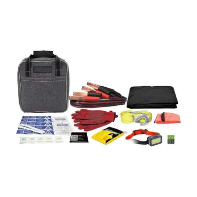 Trekker Essentials Roadside Emergency Car Kit (jumper cables, tow rope, first aid)
