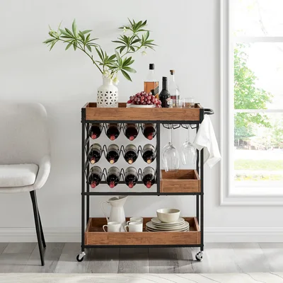 Danya B Rolling Wine Bar Cart