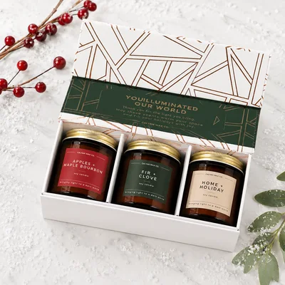 Weihnachtliches Sojakerzen-Trio