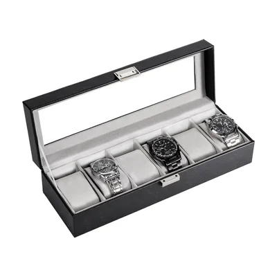 Scatola portaorologi 6 posti ProCase con coperchio in vetro