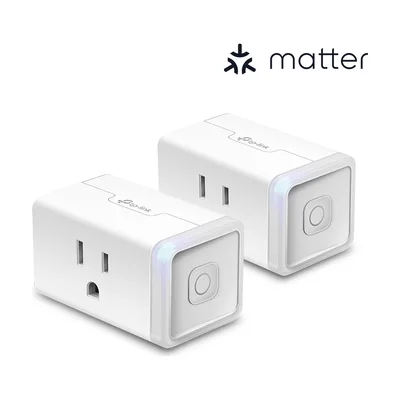 Kasa Matter Smart Plug with Energy Monitoring, 2-Pack