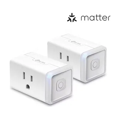 Presa smart Kasa Matter con misurazione consumi, 2 pezzi
