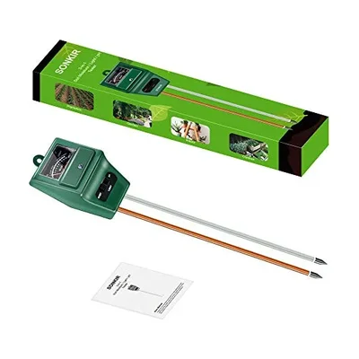 SONKIR MS02 3-in-1 Bodentester für Feuchtigkeit, Licht und pH