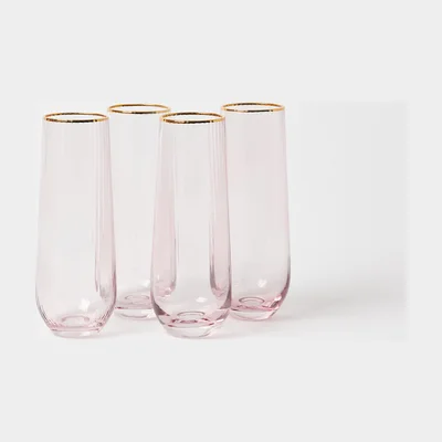 Oliver Bonas Rosado Stemless Champagne Flutes