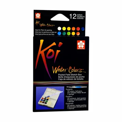 Sakura Koi Pocket Field Sketch Box, 12 Colors
