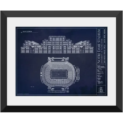 Lámina del estadio de Notre Dame de Ballpark Blueprints