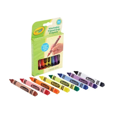 Crayola My First abwaschbare Wachsmalstifte mit Dreikantgriff