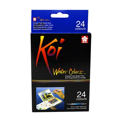 Kit de acuarelas de bolsillo Sakura Koi, 24 colores