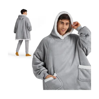 Bedsure Wearable Blanket Sherpa Hoodie
