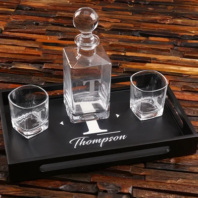 Teals Prairie Personalized Decanter Gift Set