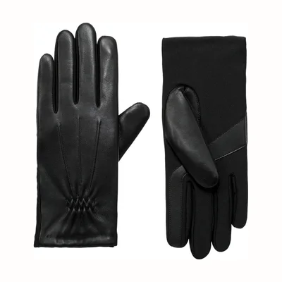 Gants tactiles en cuir stretch femme Isotoner smarTouch