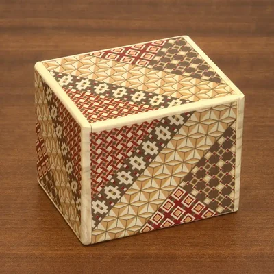 Bits and Pieces Mosaic Secret Wooden Puzzle Box