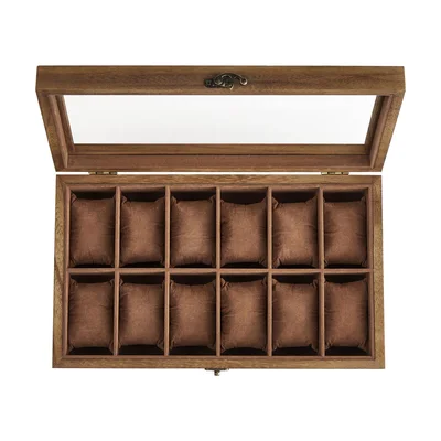 SONGMICS 12-Slot Wooden Watch Box