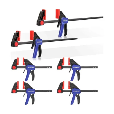 Sargentos de una mano WORKPRO, pack de 6